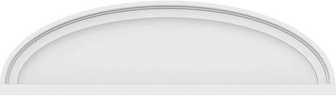 Ekena Millwork 48"W x 13"H x 2"P Elliptical Smooth Architectural Grade PVC Pediment