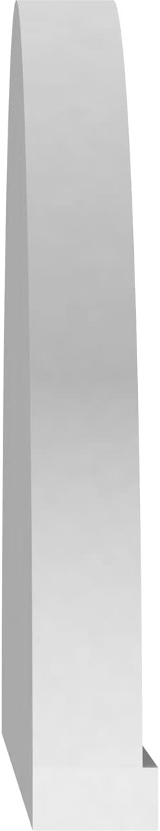 28"W x 14"H x 2"P Half Round Smooth Architectural Grade PVC Pediment