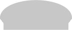 32" W x 14-7/8"H x 2-3/4"P Elliptical Smooth Architectural Grade PVC Combination Pediment