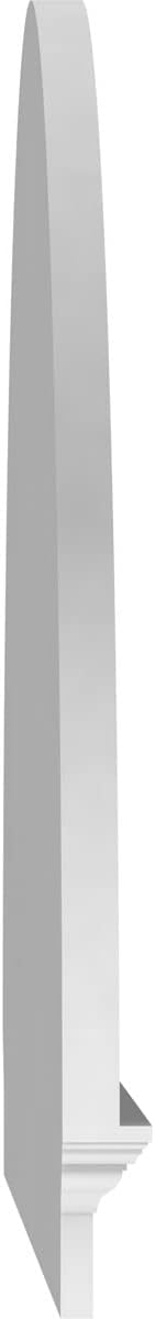 72"W x 42-3/4"H x 2-3/4"P Half Round 4 Spoke Architectural Grade PVC Combination Pediment