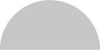 Ekena Millwork 30"W x 15"H x 2"P Half Round 4 Spoke Architectural Grade PVC Pediment