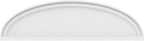 Ekena Millwork 60"W x 16"H x 2"P Elliptical Smooth Architectural Grade PVC Pediment