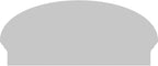 34" W x 15-3/8"H x 2-3/4"P Elliptical Sunburst Architectural Grade PVC Combination Pediment