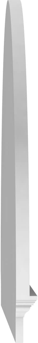 78"W x 45-3/4"H x 2-3/4"P Half Round Smooth Architectural Grade PVC Combination Pediment