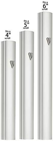 A&S Mezuzot Alumium Mezuzah Case in Silver Shin Design Weatherproof Door Mezuza Judaica Art for Home Blessing (Silver, 6 Inches)