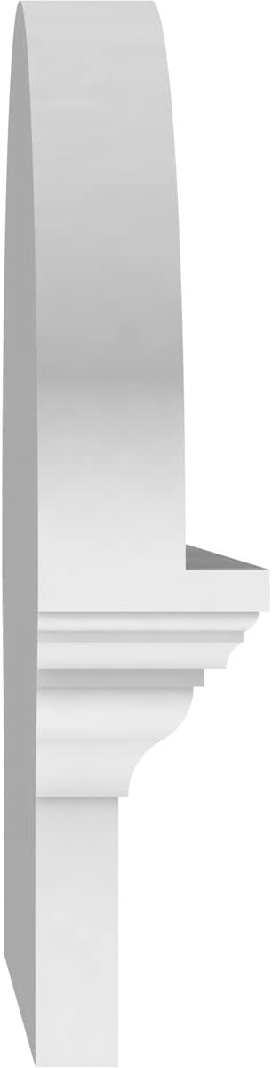 26" W x 13-3/8"H x 2-3/4"P Elliptical 4 Spoke Architectural Grade PVC Combination Pediment