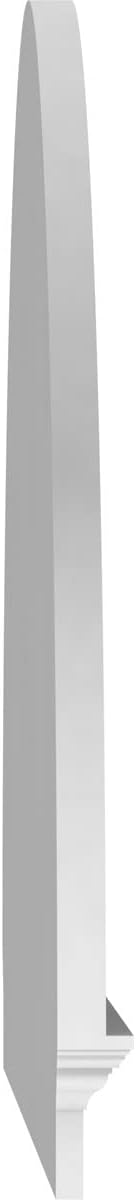 78"W x 45-3/4"H x 2-3/4"P Half Round 4 Spoke Architectural Grade PVC Combination Pediment