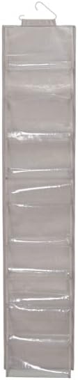 Household Essentials 20-Pocket Closet Shoe File, Single Hook System