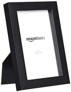 Amazon Basics Rectangular Photo Picture Frame, 8" x 10", Pack of 5, 11.22 x 9.21 inches, Black