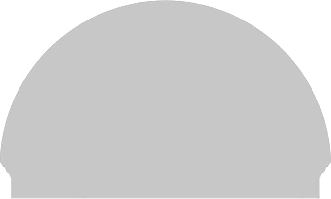 48"W x 30-3/4"H x 2-3/4"P Half Round 4 Spoke Architectural Grade PVC Combination Pediment