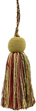 DÉCOPRO Decorative 4 inch Tassel/Pastel Green, Yellow Maize, Light Brick Red/Veranda Collection/Style# VTS/Color: Daylily Bouquet - VNT8, Sold Individually