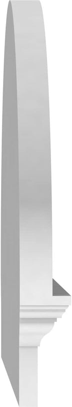 64" W x 22-7/8"H x 2-3/4"P Elliptical 3 Spoke Architectural Grade PVC Combination Pediment