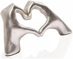 Heart Hand Sculpture, Champagne Gold Home Decor Aesthetics for Shelves on Coffee Table Dining Table Centerpiece, Birthday Gifts and Memorial Gifts for Women, Girlfriend Girls Mom.