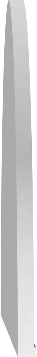 Ekena Millwork 80"W x 40"H x 2"P Half Round 4 Spoke Architectural Grade PVC Pediment