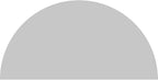 76"W x 38"H x 2"P Half Round Smooth Architectural Grade PVC Pediment