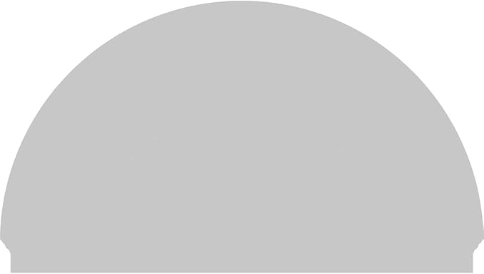 76"W x 44-3/4"H x 2-3/4"P Half Round 3 Spoke Architectural Grade PVC Combination Pediment