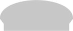 30" W x 14-3/8"H x 2-3/4"P Elliptical Sunburst Architectural Grade PVC Combination Pediment