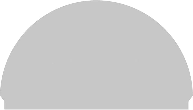 74"W x 43-3/4"H x 2-3/4"P Half Round 4 Spoke Architectural Grade PVC Combination Pediment