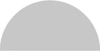 24"W x 12"H x 2"P Half Round 3 Spoke Architectural Grade PVC Pediment