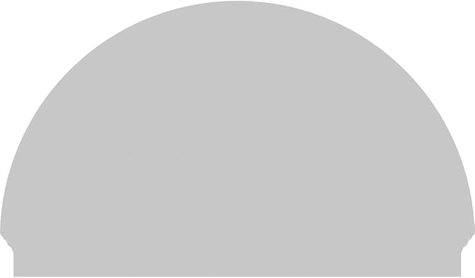 58"W x 35-3/4"H x 2-3/4"P Half Round Smooth Architectural Grade PVC Combination Pediment