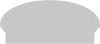 28" W x 13-7/8"H x 2-3/4"P Elliptical 3 Spoke Architectural Grade PVC Combination Pediment