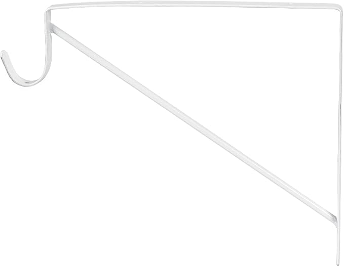 HOME MASTER HARDWARE 10 Pack Heavy Duty Closet Shelf & Rod Brackets, Wall Mounted Closet Shelves Bracket with Rod Support for Both Shelf Storage and Closet Rod White