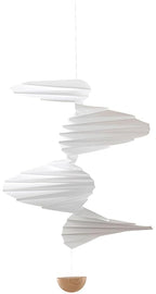 Airflow 24 Hanging Mobile - 18 Inches Plastic and Wood Ball - Handmade in Denmark by Flensted