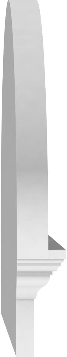 56" W x 20-7/8"H x 2-3/4"P Elliptical 4 Spoke Architectural Grade PVC Combination Pediment