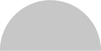 42"W x 21"H x 2"P Half Round Sunburst Architectural Grade PVC Pediment