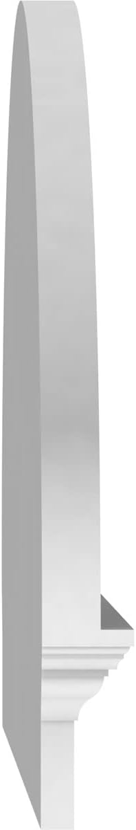 76" W x 25-7/8"H x 2-3/4"P Elliptical 4 Spoke Architectural Grade PVC Combination Pediment