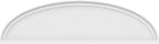Ekena Millwork 80"W x 21"H x 2"P Elliptical Smooth Architectural Grade PVC Pediment