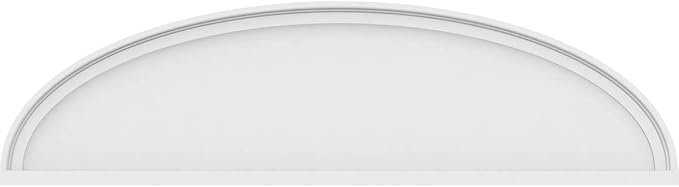 Ekena Millwork 80"W x 21"H x 2"P Elliptical Smooth Architectural Grade PVC Pediment