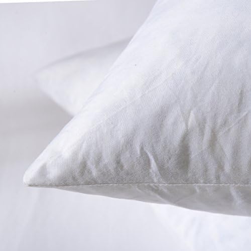 Euro Pillow Inserts 30x30 inchs - Feather and Down Fill - Cotton Fabric - Set of 2 Throw Pillow Insert
