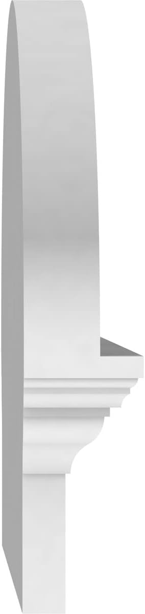 32" W x 14-7/8"H x 2-3/4"P Elliptical 3 Spoke Architectural Grade PVC Combination Pediment