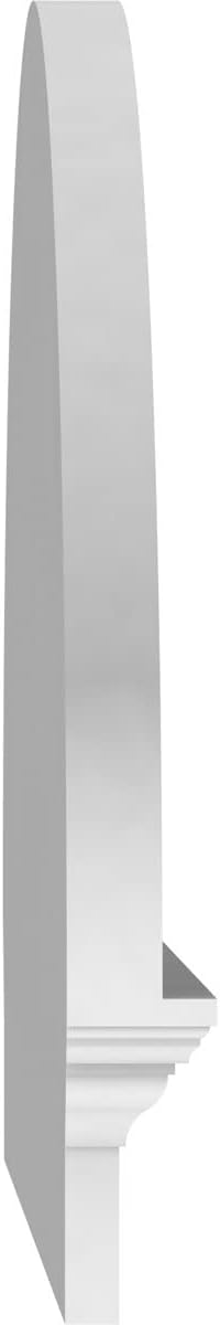 74" W x 25-3/8"H x 2-3/4"P Elliptical 4 Spoke Architectural Grade PVC Combination Pediment