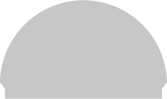54"W x 33-3/4"H x 2-3/4"P Half Round Smooth Architectural Grade PVC Combination Pediment