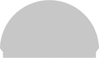54"W x 33-3/4"H x 2-3/4"P Half Round Smooth Architectural Grade PVC Combination Pediment