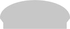 34" W x 15-3/8"H x 2-3/4"P Elliptical 3 Spoke Architectural Grade PVC Combination Pediment