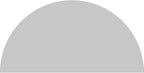 50"W x 25"H x 2"P Half Round Smooth Architectural Grade PVC Pediment