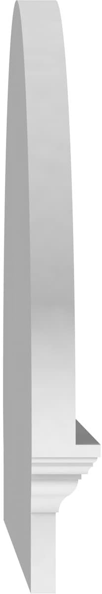 72" W x 24-7/8"H x 2-3/4"P Elliptical 3 Spoke Architectural Grade PVC Combination Pediment