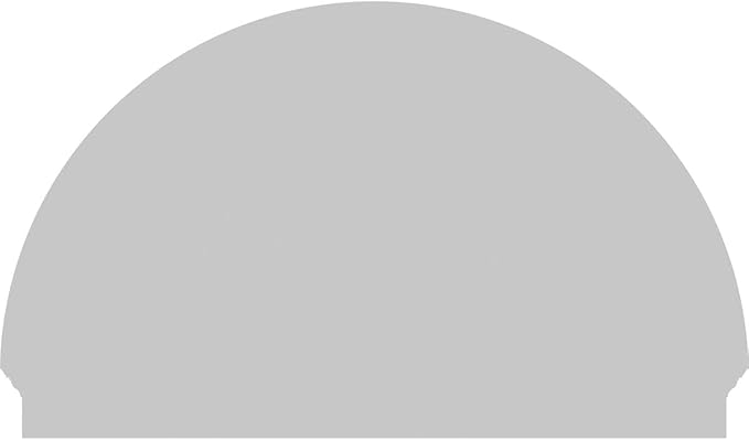 56"W x 34-3/4"H x 2-3/4"P Half Round Smooth Architectural Grade PVC Combination Pediment