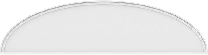 Ekena Millwork 72"W x 19"H x 2"P Elliptical Smooth Architectural Grade PVC Pediment