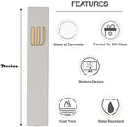 A&S Mezuzot Modern Concrete Mezuzah Case with Scroll, Easy Peel and Stick Mezuza (Grey+ Gold Shin, 6 Inches)