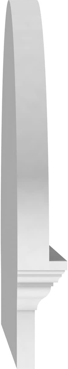 58" W x 21-3/8"H x 2-3/4"P Elliptical 4 Spoke Architectural Grade PVC Combination Pediment