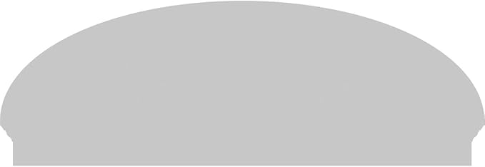 62" W x 22-3/8"H x 2-3/4"P Elliptical 4 Spoke Architectural Grade PVC Combination Pediment
