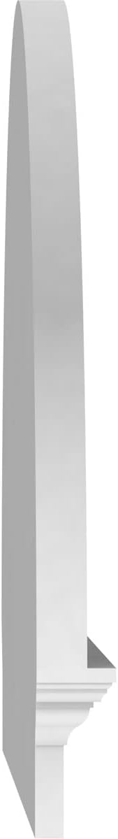 48"W x 30-3/4"H x 2-3/4"P Half Round 3 Spoke Architectural Grade PVC Combination Pediment