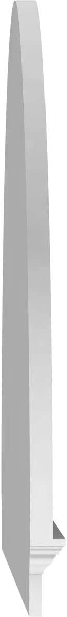 86"W x 49-3/4"H x 2-3/4"P Half Round Smooth Architectural Grade PVC Combination Pediment