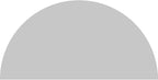 50"W x 25"H x 2"P Half Round 3 Spoke Architectural Grade PVC Pediment
