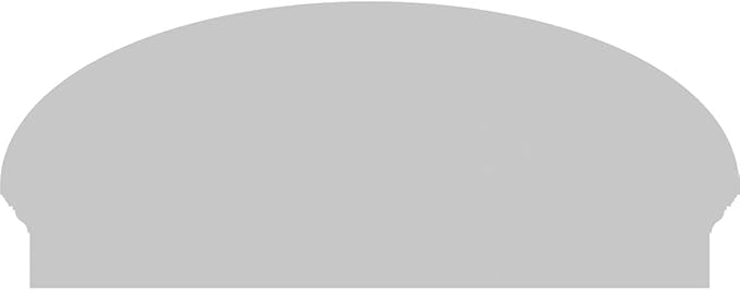 40" W x 16-7/8"H x 2-3/4"P Elliptical Smooth Architectural Grade PVC Combination Pediment