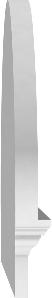 68" W x 23-7/8"H x 2-3/4"P Elliptical Sunburst Architectural Grade PVC Combination Pediment